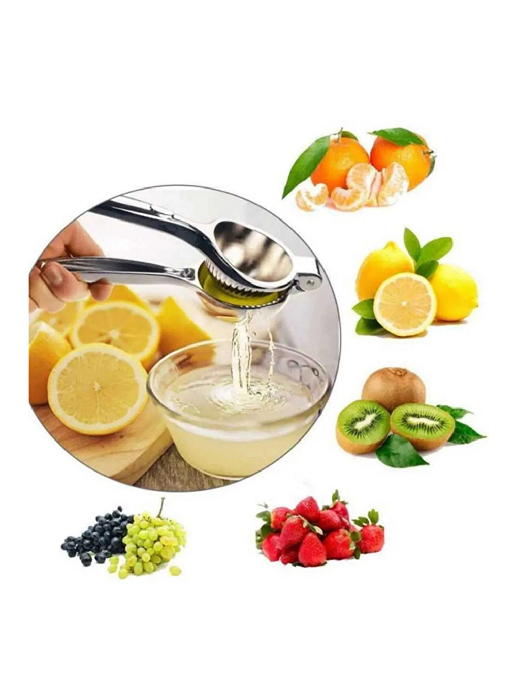 Gri Paslanmaz Çelik Portakal Limon Narenciye Sıkacağı Presi-2