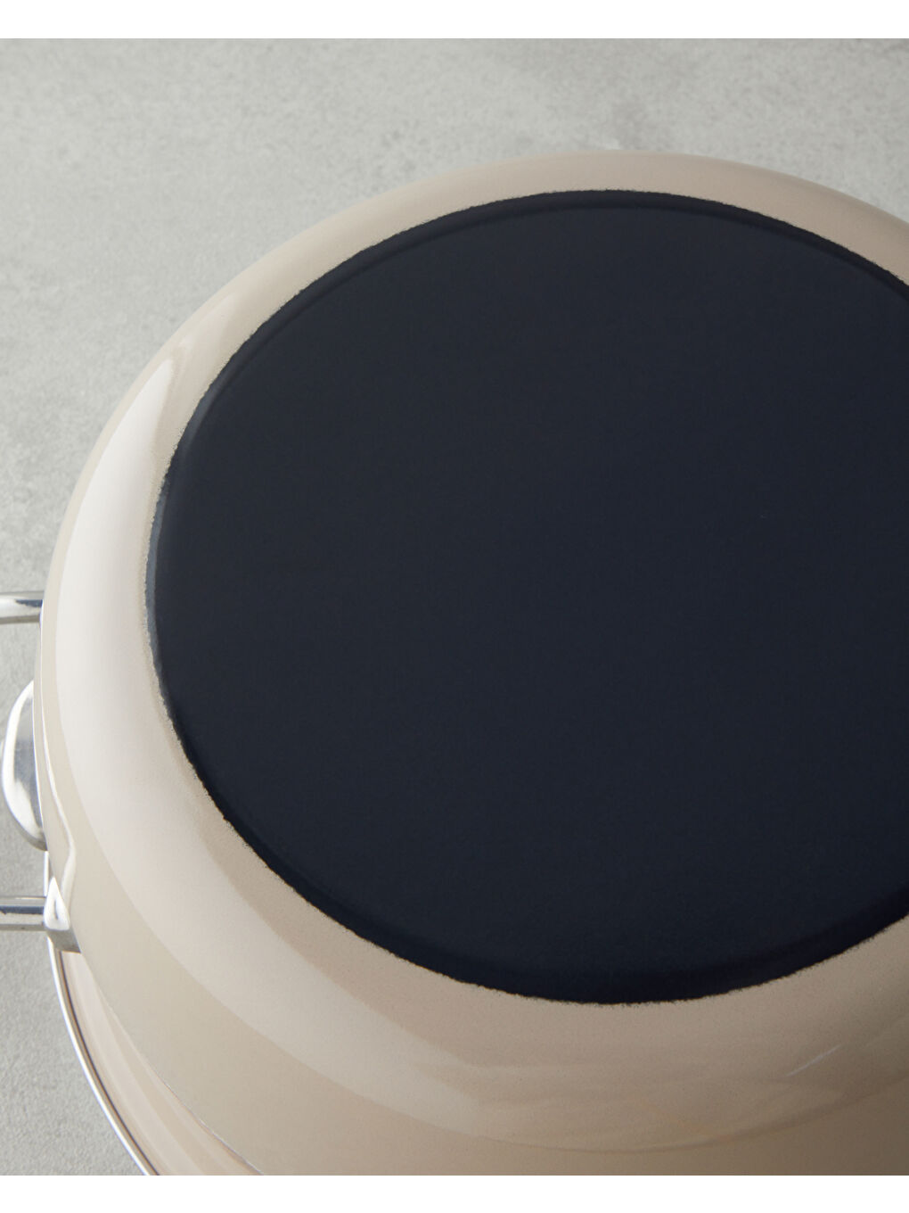 Kahverengi Sartagi Emaye Kızartma Tencere 22 cm Mocha-3