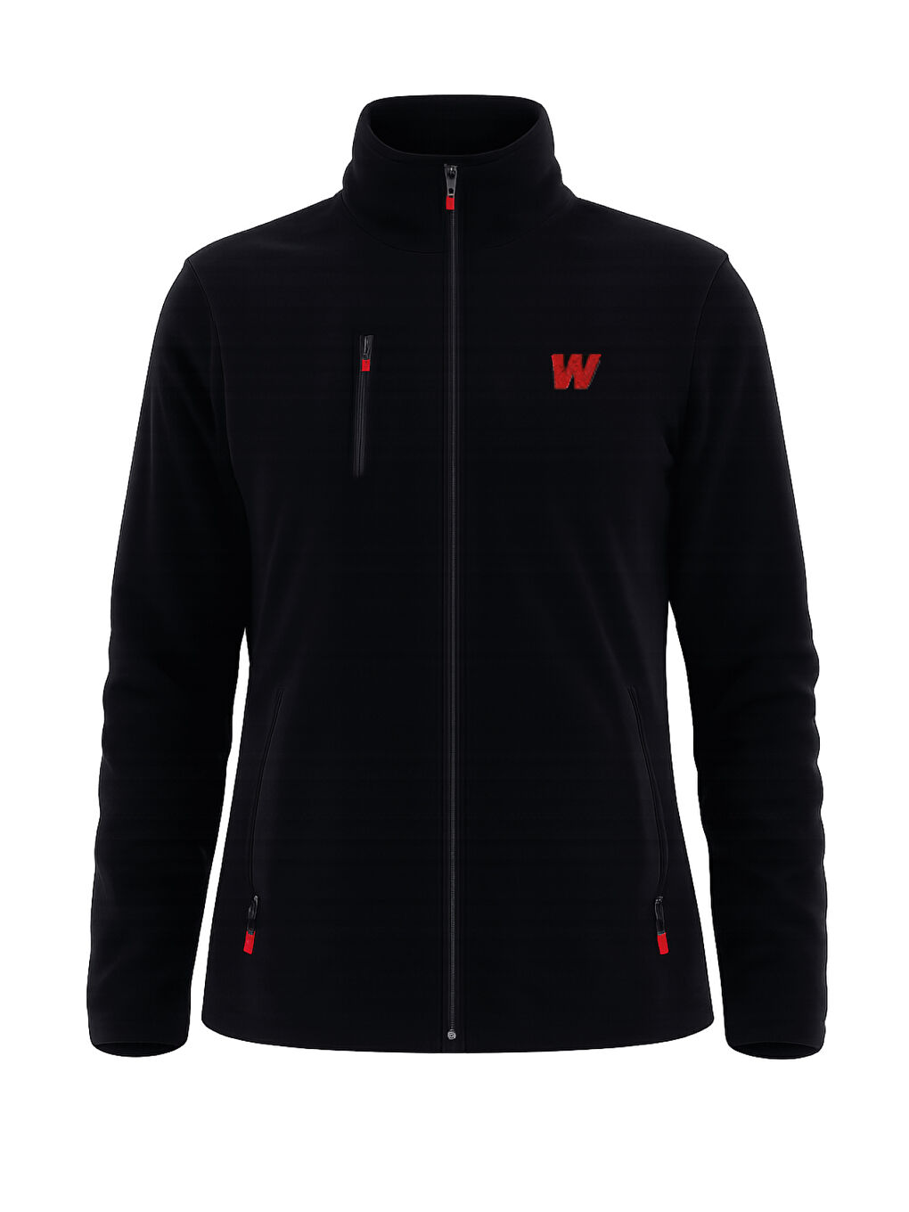 Siyah Premium Kadın Tam Cepli Fermuarlı Outdoor Spor Polar Ceket-5