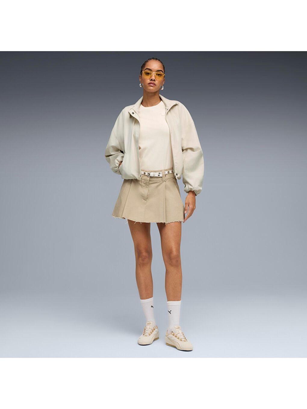 Essential Elevated Kadın Ekru Tişört-2