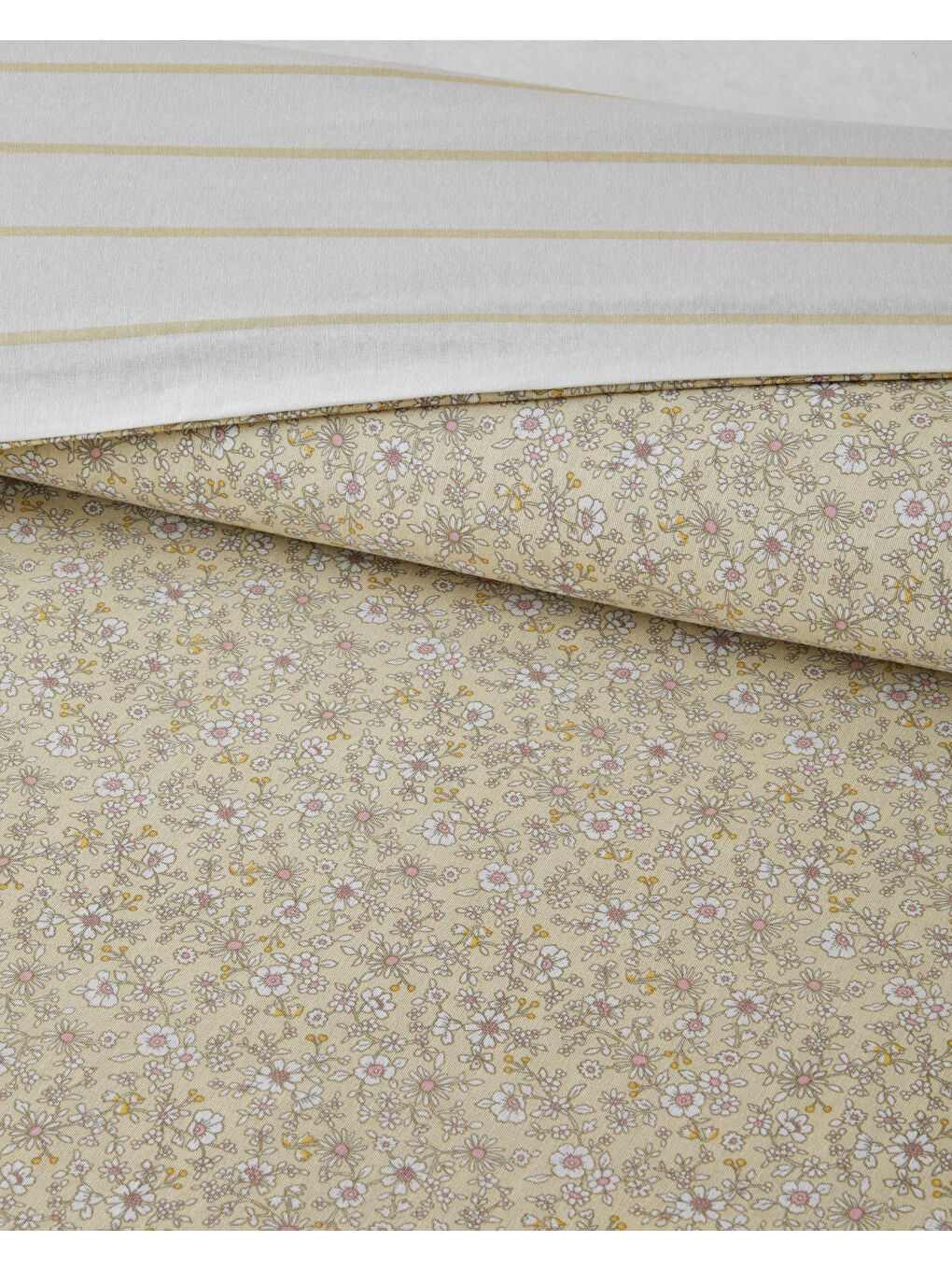 Petty Chic Kolay Ütülenir Tek Kişilik Nevresim Seti 160x220 cm Açık Sarı-2