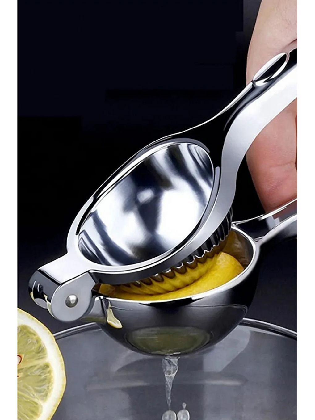 Gri Paslanmaz Çelik Portakal Limon Narenciye Sıkacağı Presi-3