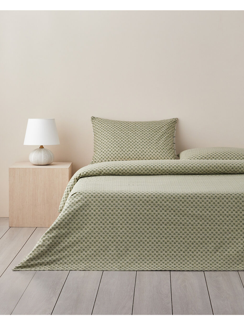 Bloomtopia Pamuk Çift Kişilik Nevresim Takımı 200x220 cm Yeşil