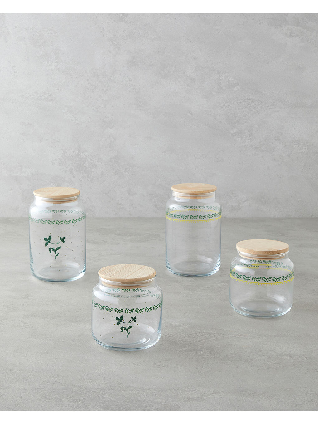 Melie Cam Kavanoz 970 ml Yeşil-3