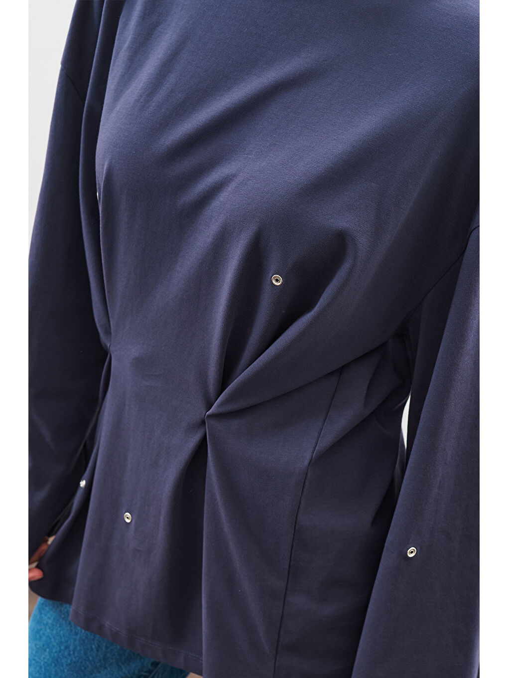 Çıtçıt Ayarlamalı Tshırt Lacivert-3