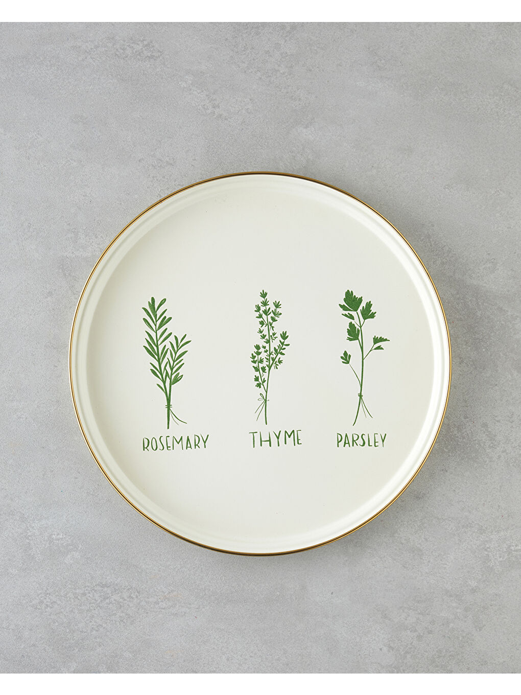 Plantopia Emaye Tepsi 31 cm Yeşil