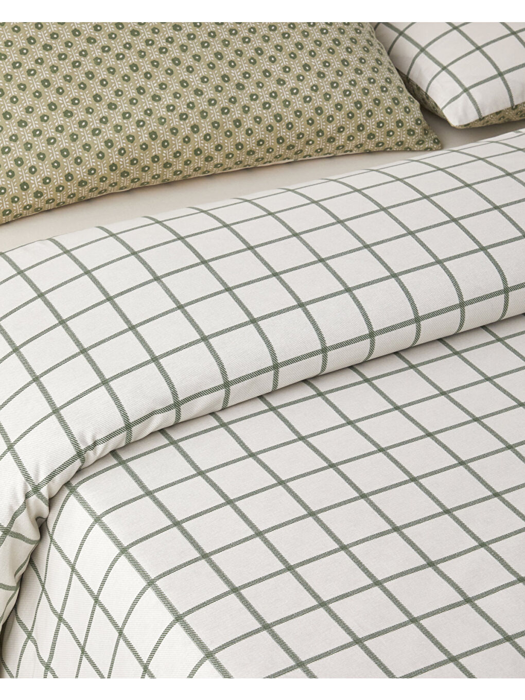 Bloomtopia Pamuk Çift Kişilik Nevresim Takımı 200x220 cm Yeşil-2