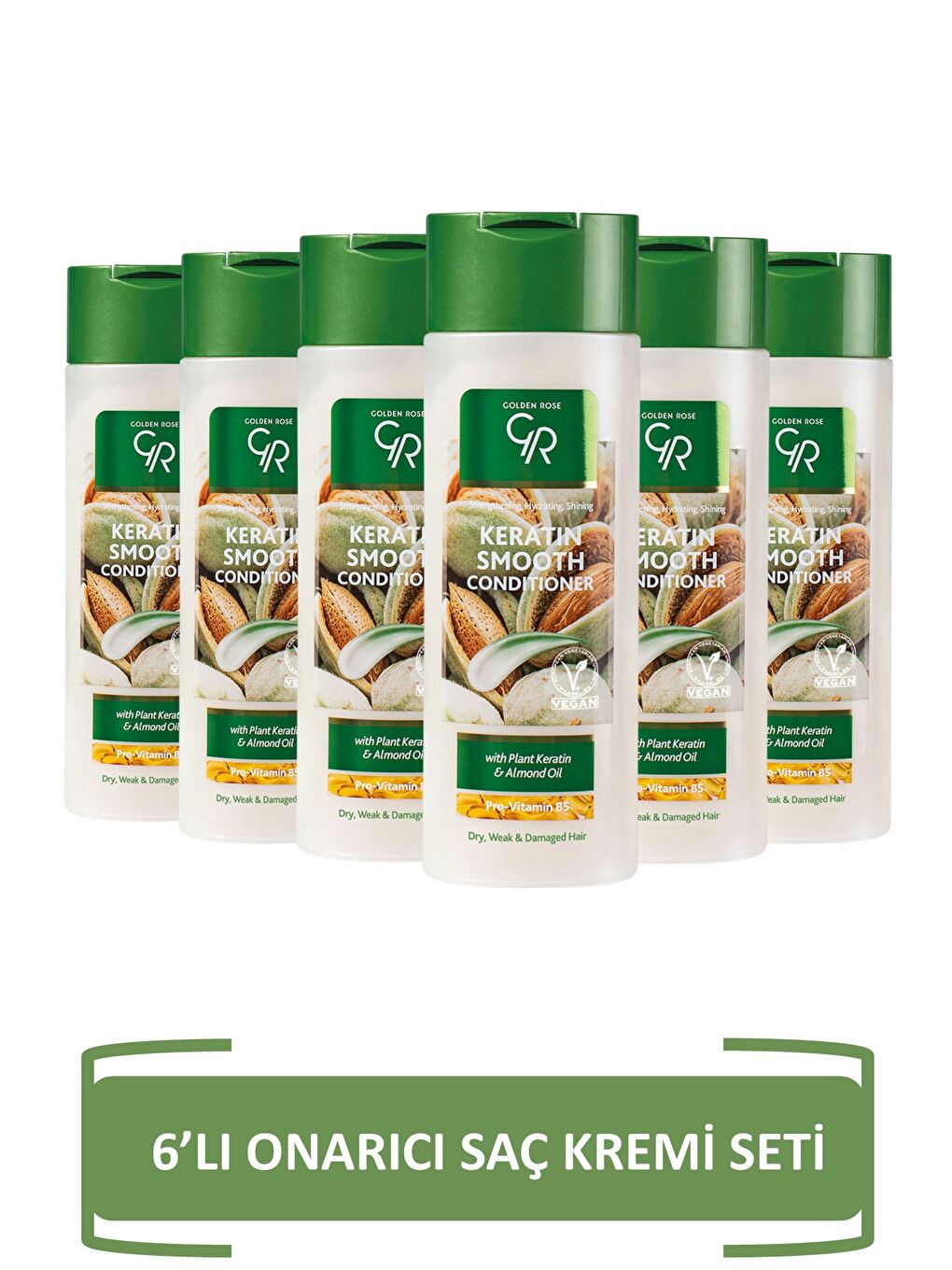 Keratin Smooth Conditioner - Onarıcı 6'lı Saç Kremi