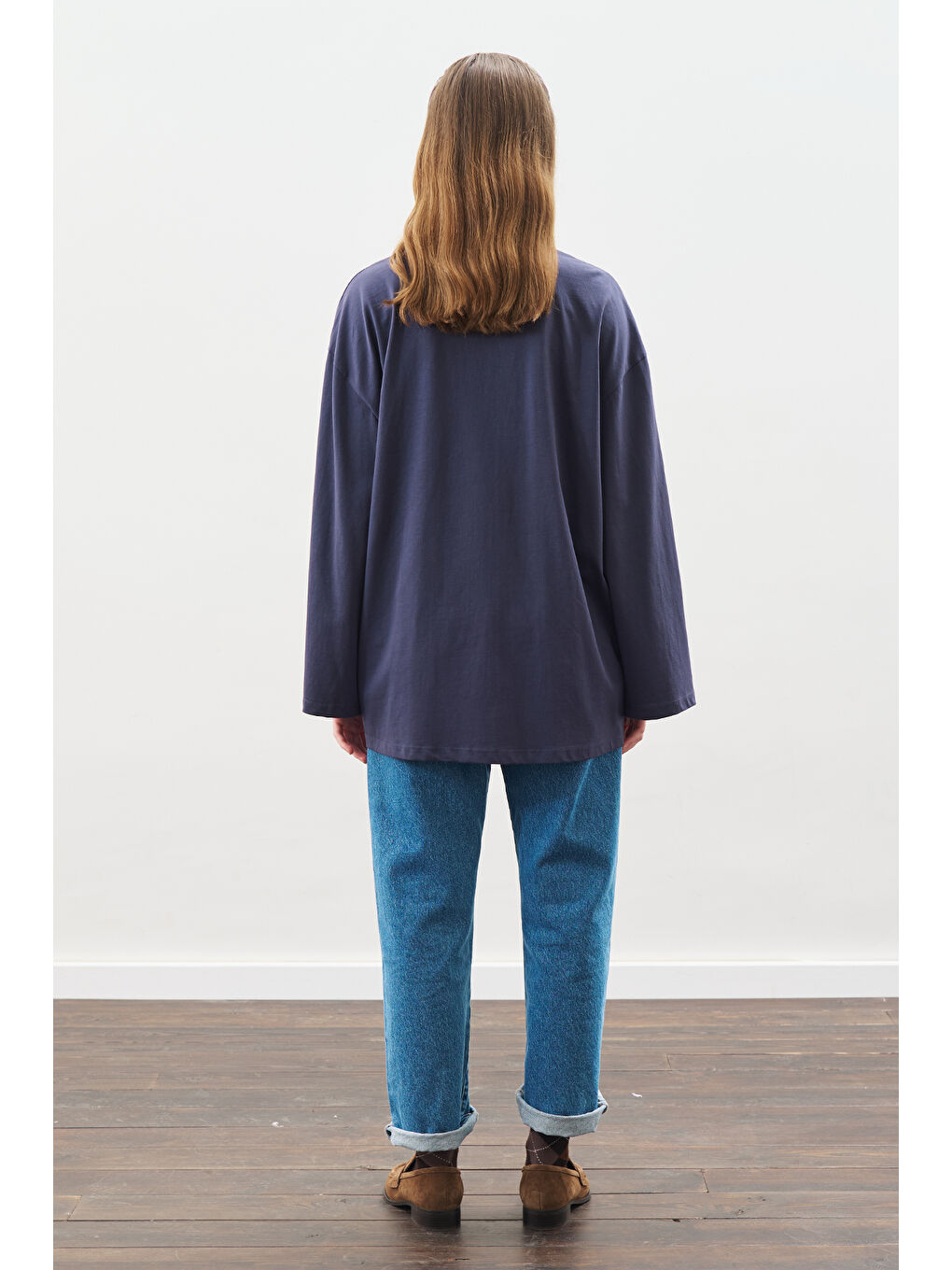 Çıtçıt Ayarlamalı Tshırt Lacivert-7