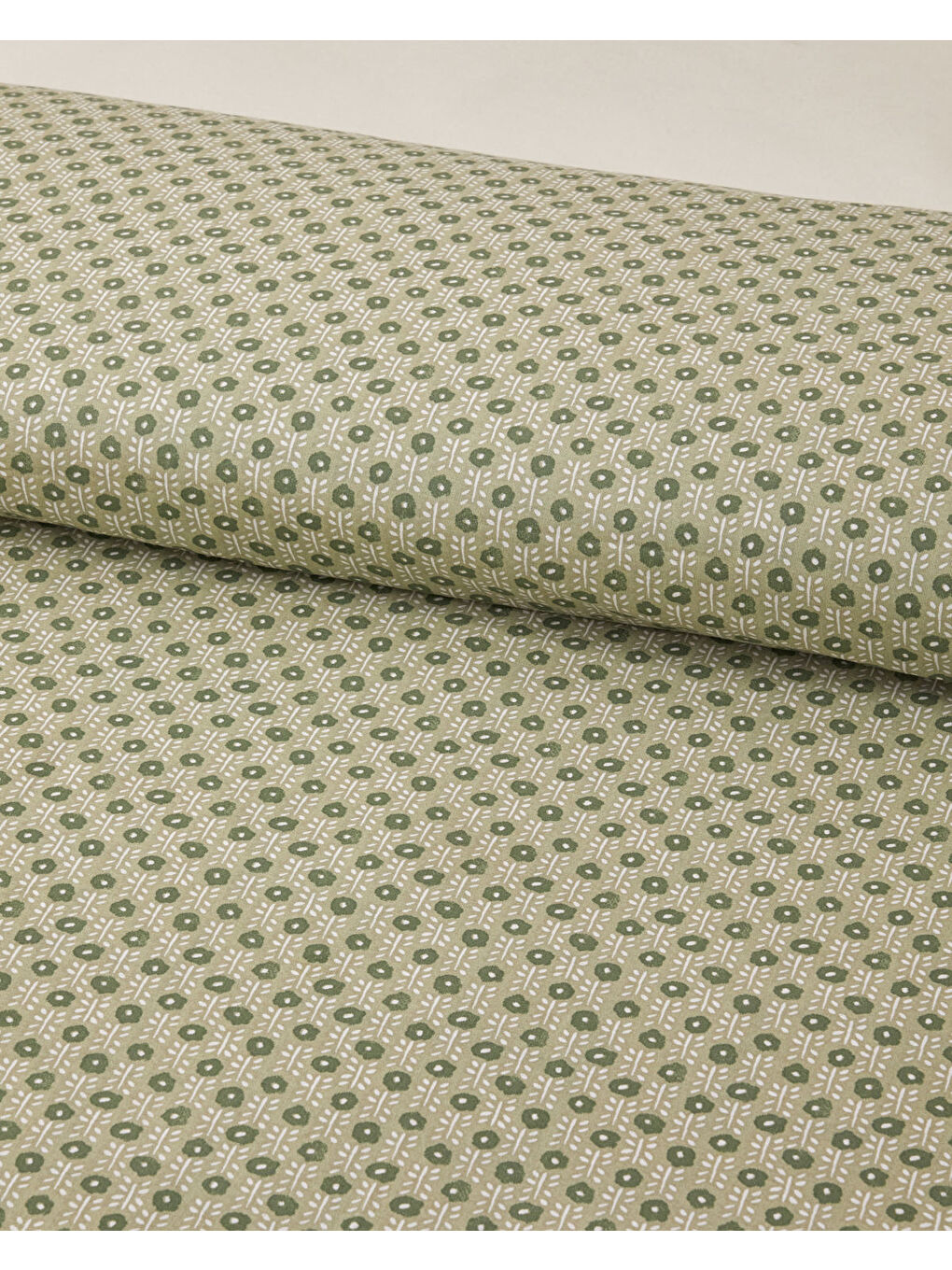 Bloomtopia Pamuk Çift Kişilik Nevresim Takımı 200x220 cm Yeşil-3