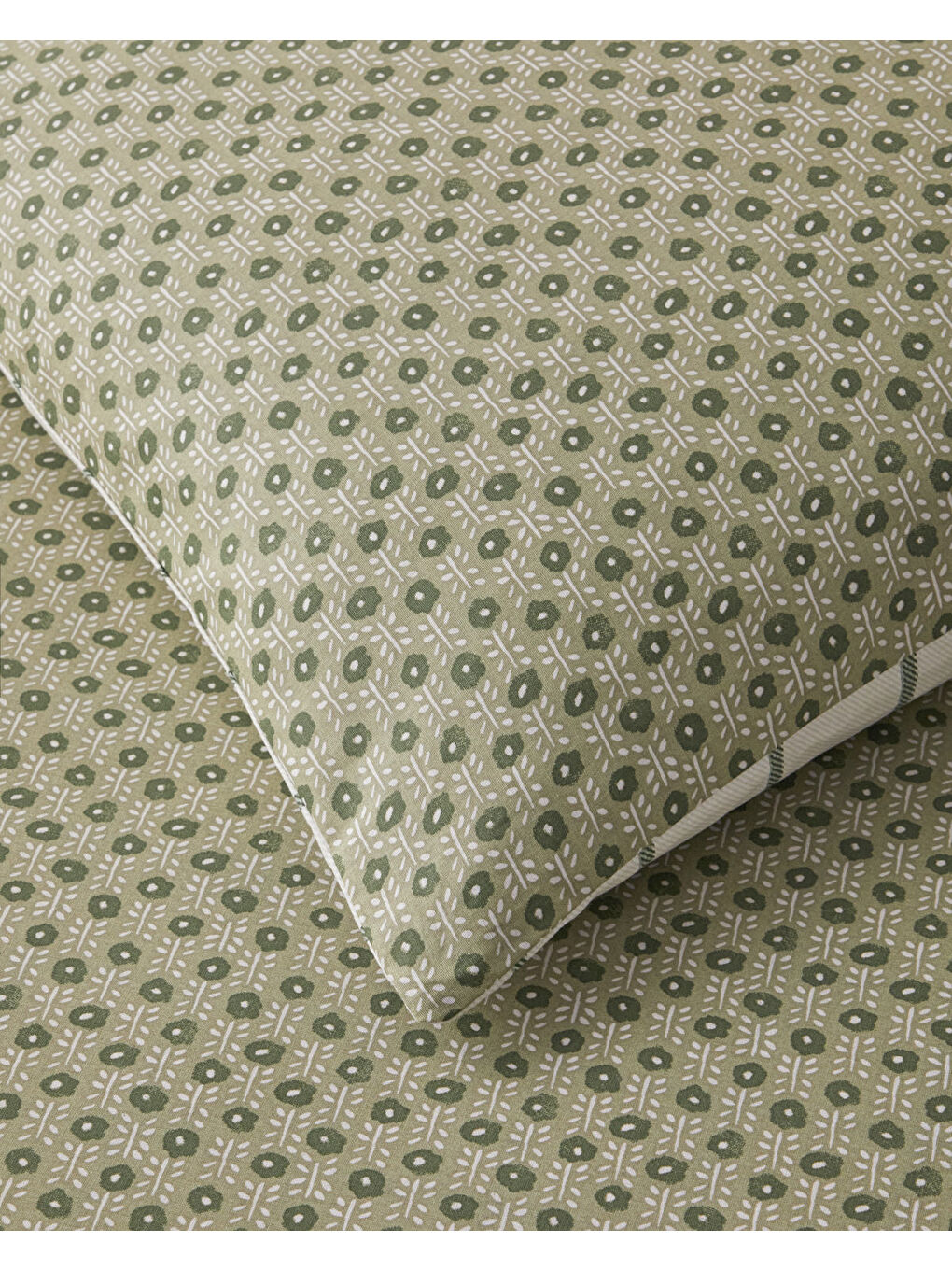 Bloomtopia Pamuk Çift Kişilik Nevresim Takımı 200x220 cm Yeşil-4