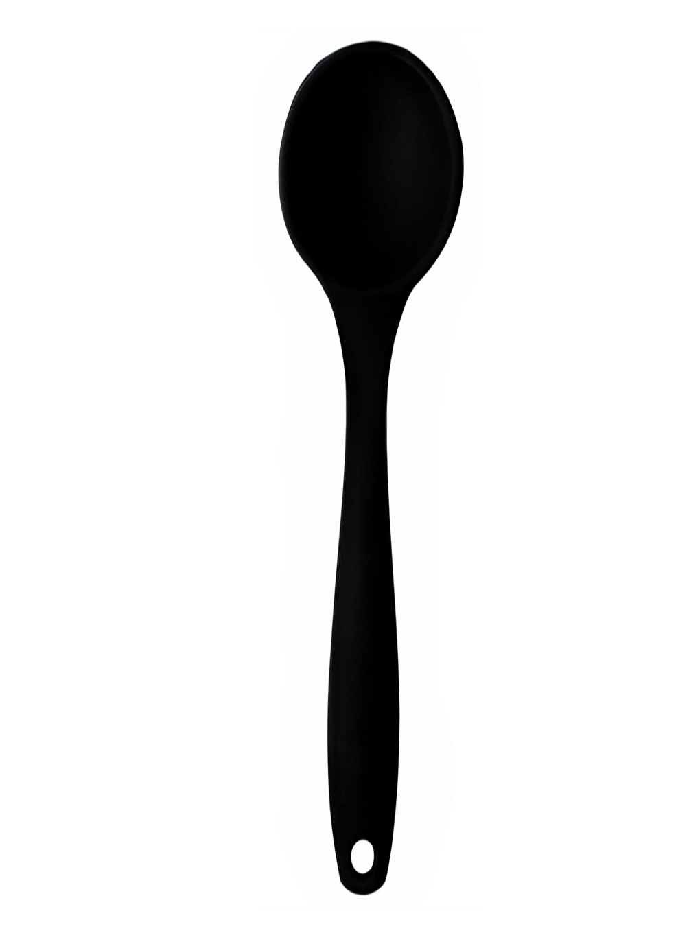 Büyük Boy Yanmaz Yapışmaz Siyah Silikon Kaşık 2 Adet-1