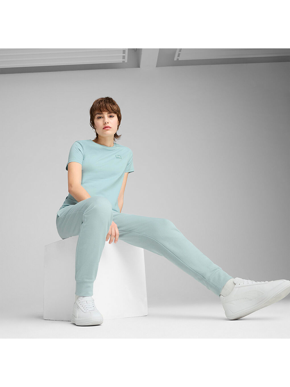 Essentials Elevated Kadın Mavi Tişört-2