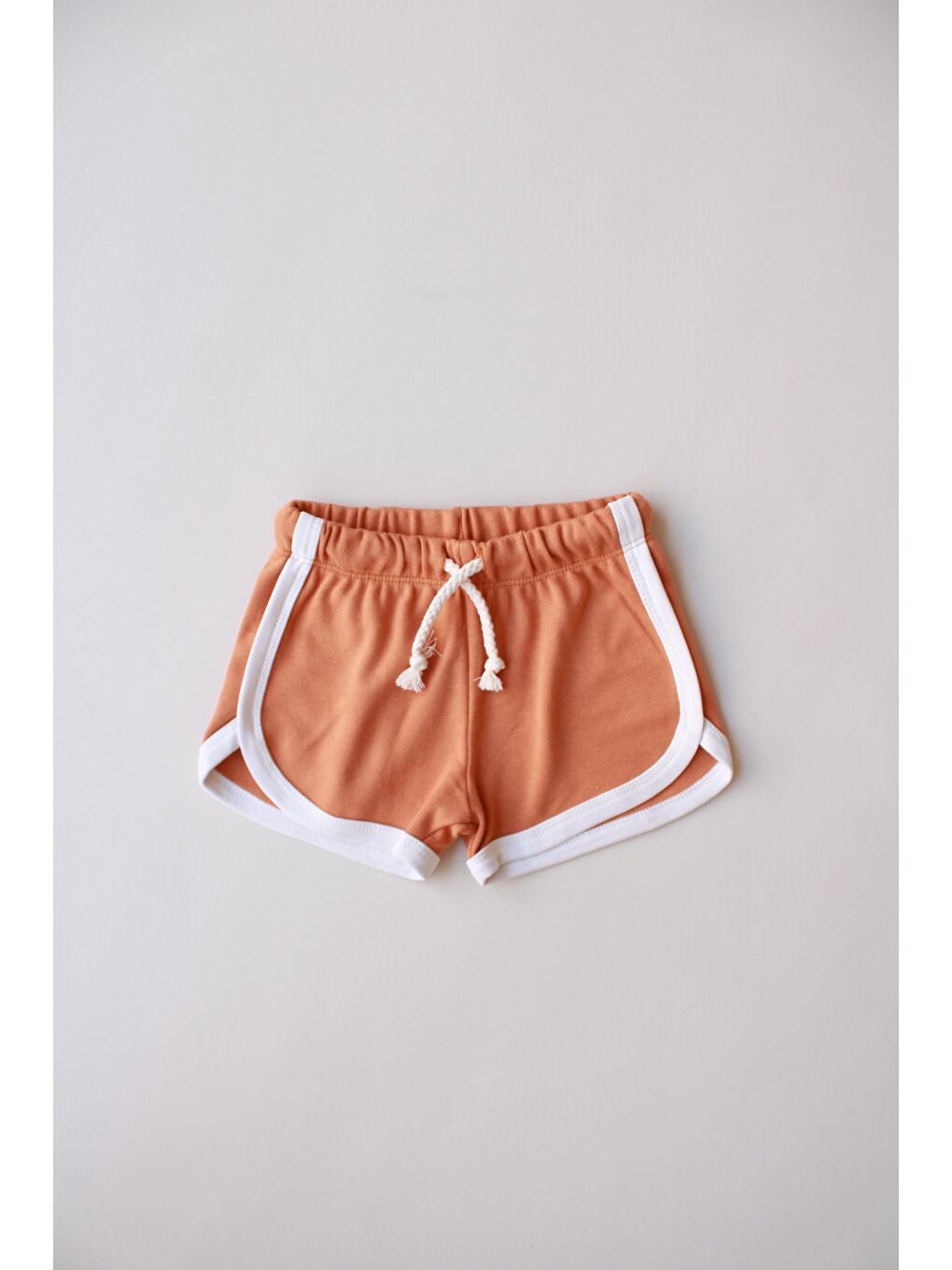 Bej 3'Lü Biyeli Penye Şort Model 4-5