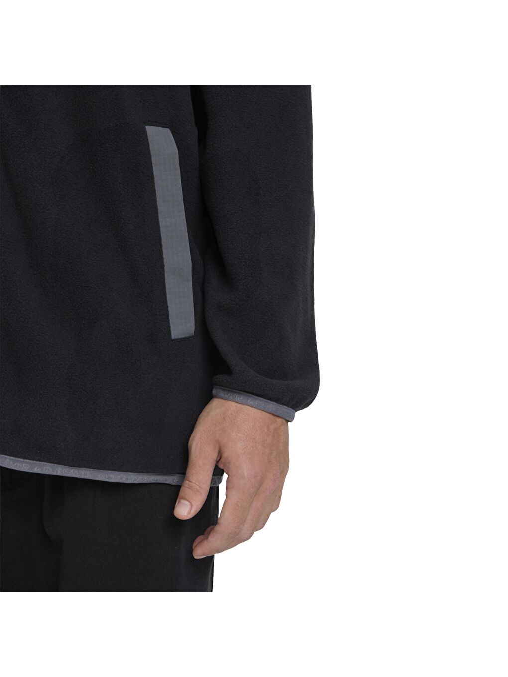 No Destination Fz Erkek Siyah Polar Fermuarlı Sweatshirt-3