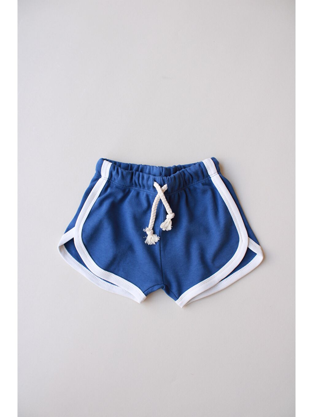 Bej 3'Lü Biyeli Penye Şort Model 4-6