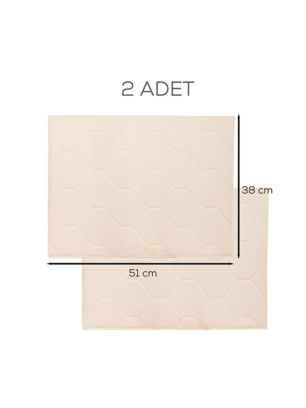 Ekru 3139-1 2li Mikrofiber Tezgah Üstü Kurutma Matı Kurulama Bezi Süper Emici Bulaşıklık Krem-3
