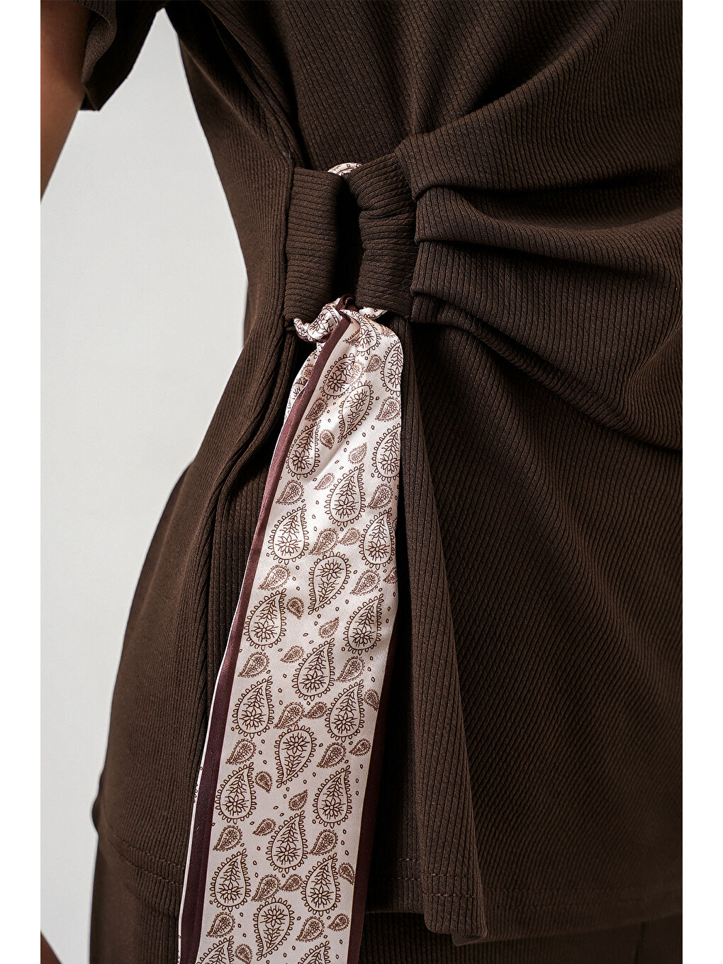 Kadın Yan Bağlamalı İkili Takım 30104 - Kahverengi-3