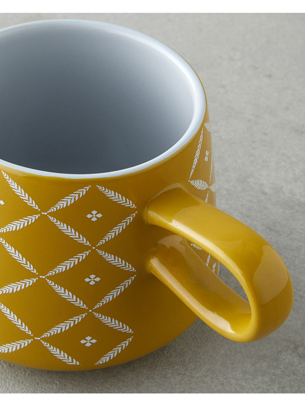 Sarı Branchy Stoneware Kupa 340 ml Hardal-2