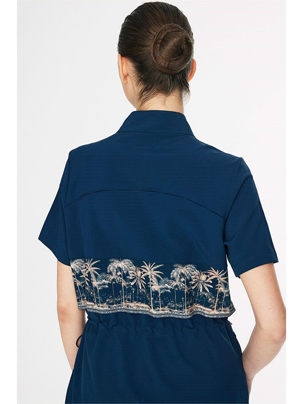 Petrol Vaha Koleksiyonu Desenli Lacivert 5 Parça Yarı Kapalı Mayo Takımı 6026-4