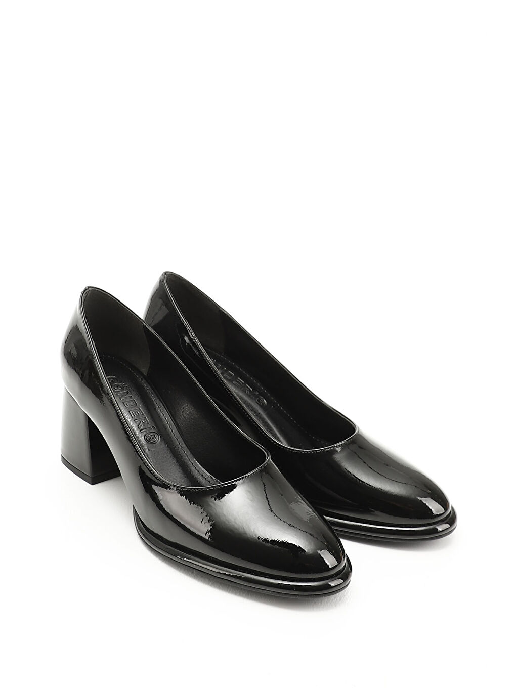 Kırmızı Kadın BAKIR-SİYAH Orta Kalın Platform Topuklu Ayakkabı-1