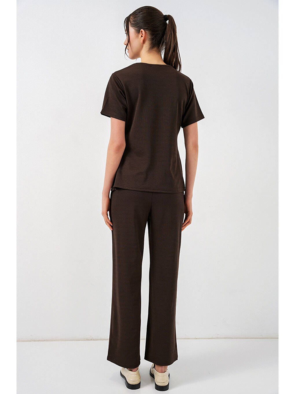 Kadın Yan Bağlamalı İkili Takım 30104 - Kahverengi-4