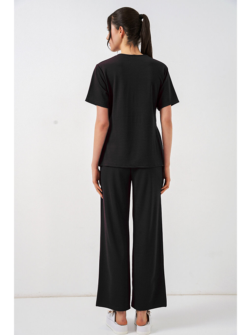 Kadın Yan Bağlamalı İkili Takım 30104 - Siyah-5