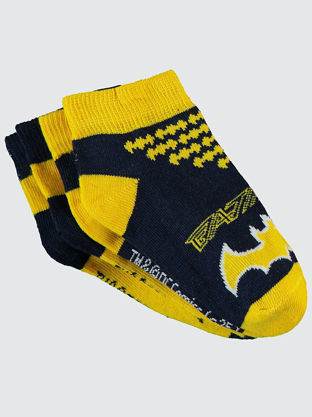 Batman Erkek Çocuk Patik Çorap 2-12 Yaş Sarı-4
