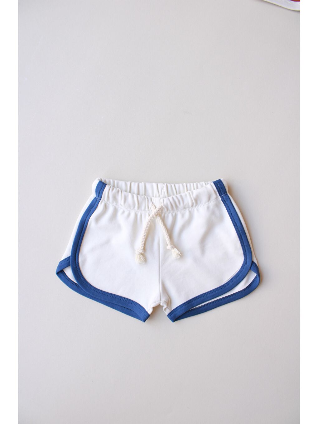 Bej 3'Lü Biyeli Penye Şort Model 4-7