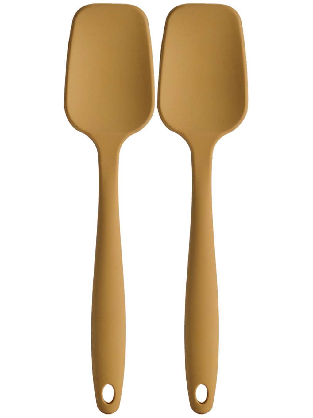 Büyük Boy Yanmaz Yapışmaz Silikon Düz Spatula Sarı 2 Adet