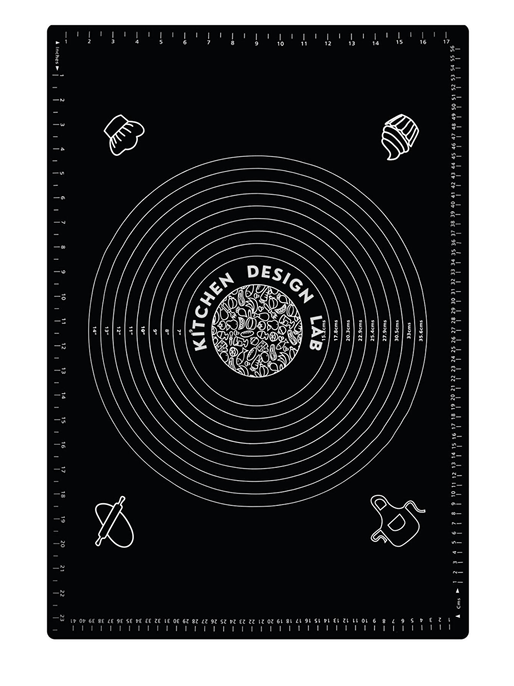 2'li Set Siyah 45x65 cm Silikon Hamur Açma Matı ve Gri Silikon Yanmaz Mutfak Fırın Eldiveni-1