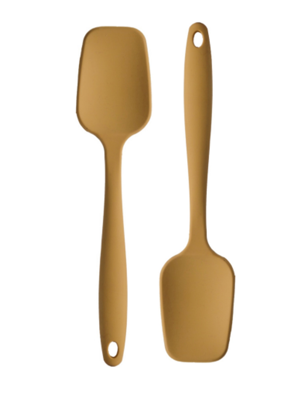 Büyük Boy Yanmaz Yapışmaz Silikon Düz Spatula Sarı 2 Adet-1