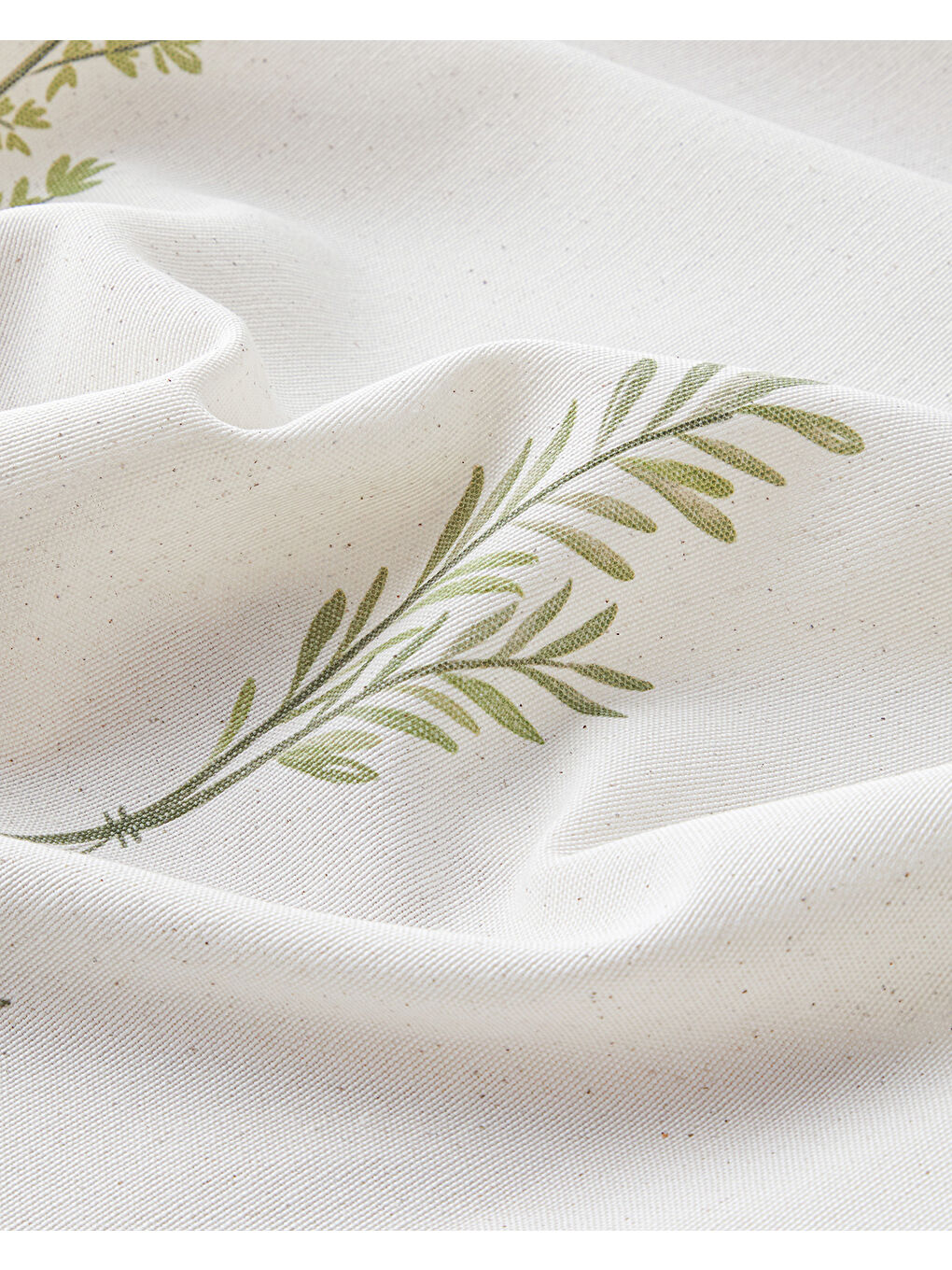 Greeny Pamuk Polyester Masa Örtüsü 150x200 cm Beyaz - Yeşil-2