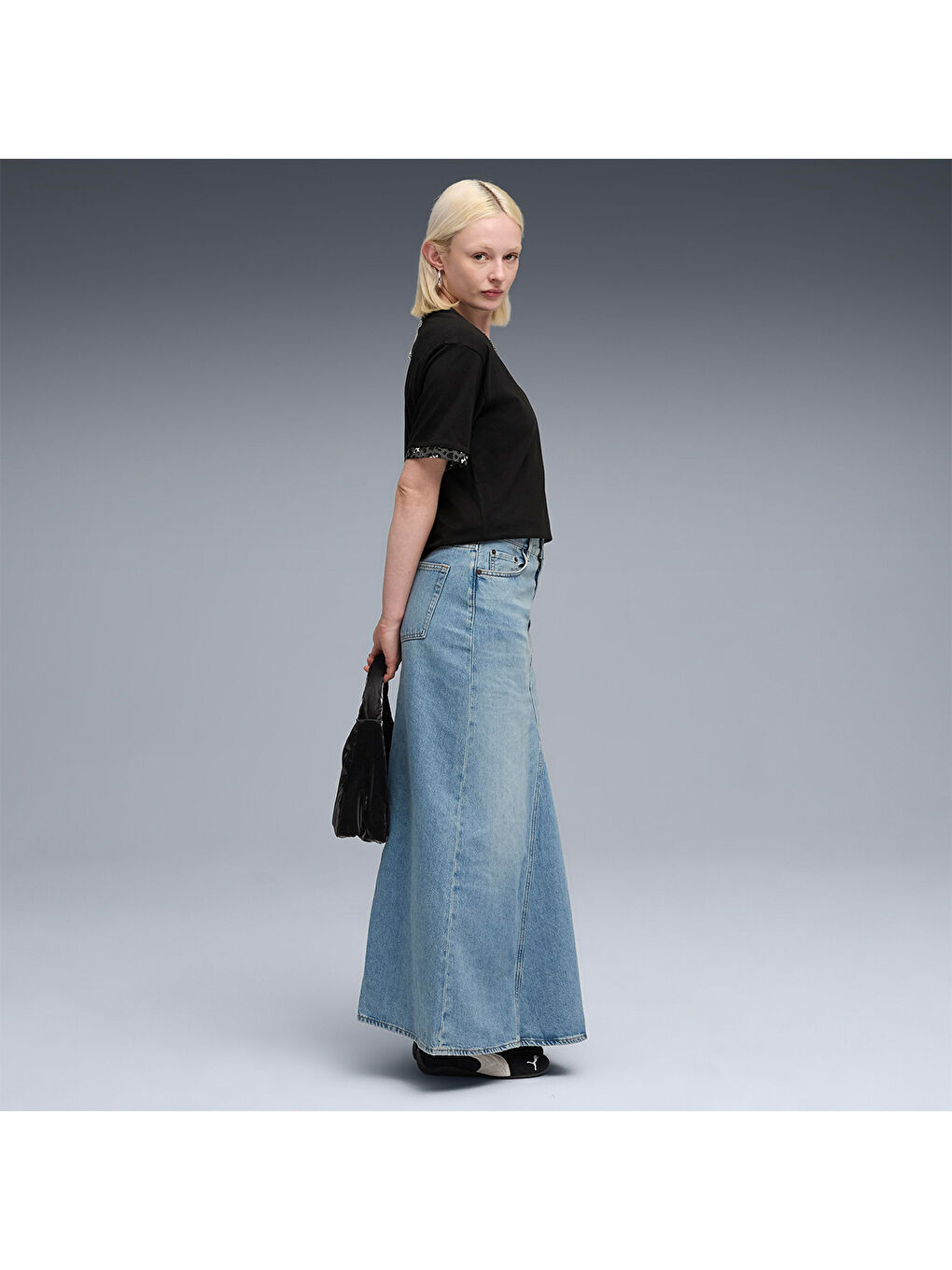 Essentials Graphic Animal Kadın Siyah Tişört-2