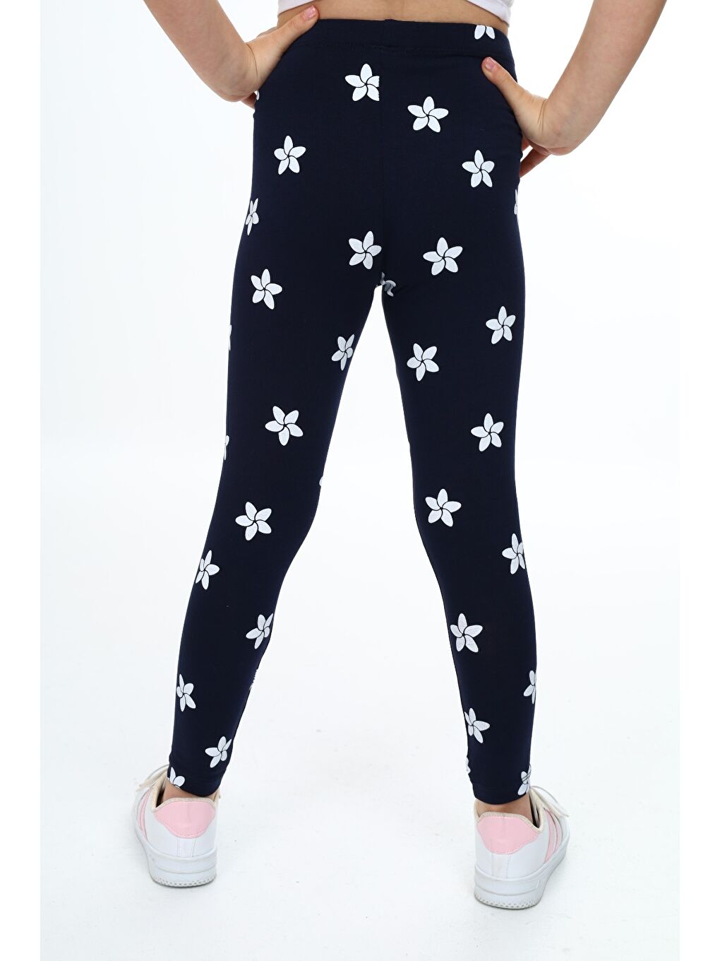 Lacivert Kız Çocuk Baskılı Tayt-2