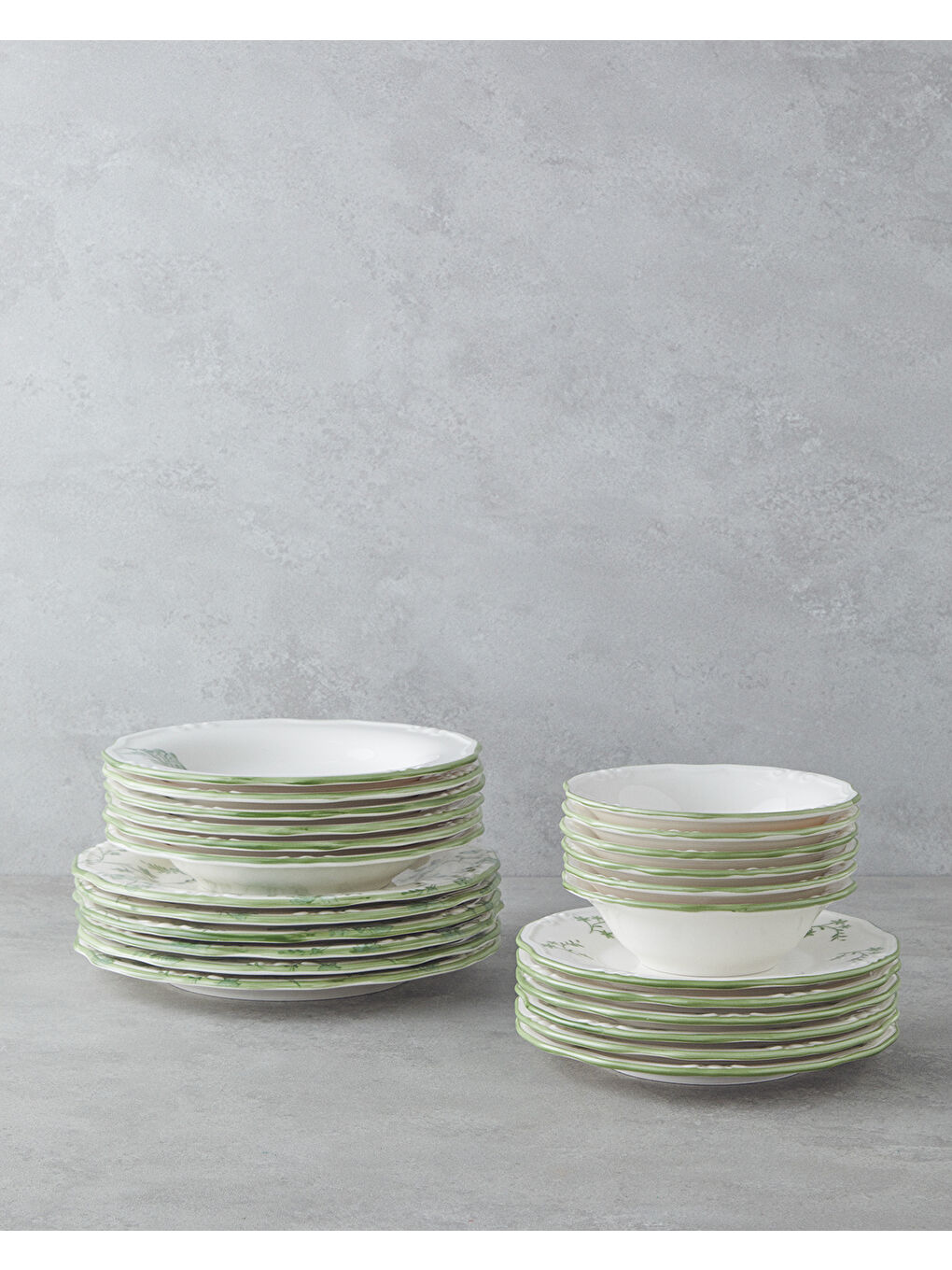 Plantopia Porselen Yemek Takımı 24 Parça 6 Kişilik Yeşil-2
