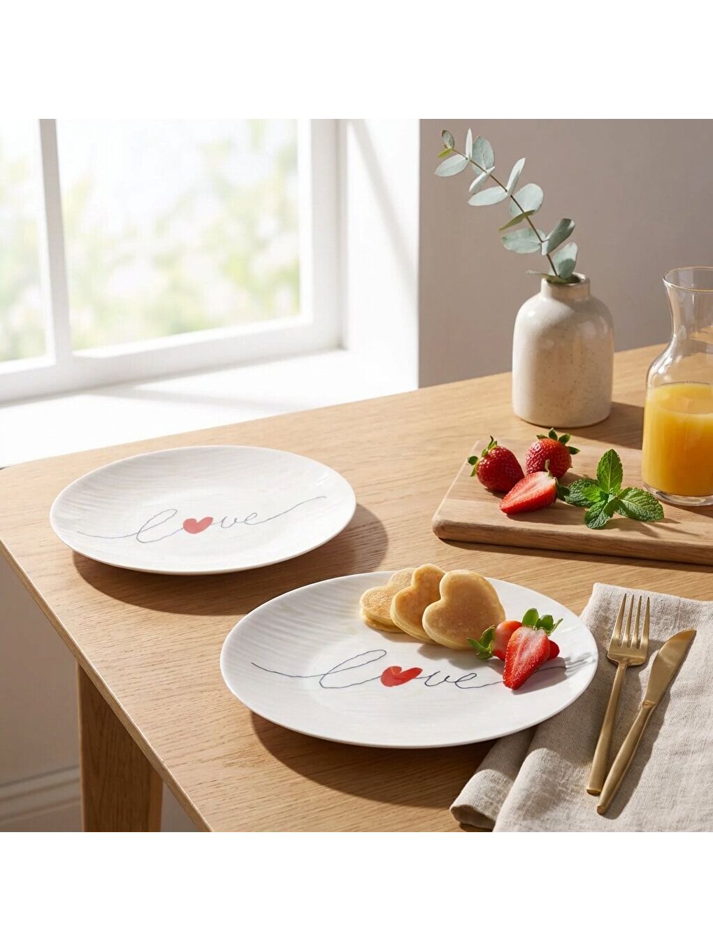 Ekru Camelia 4 Parça 25 Cm Servis Tabağı 25071-2