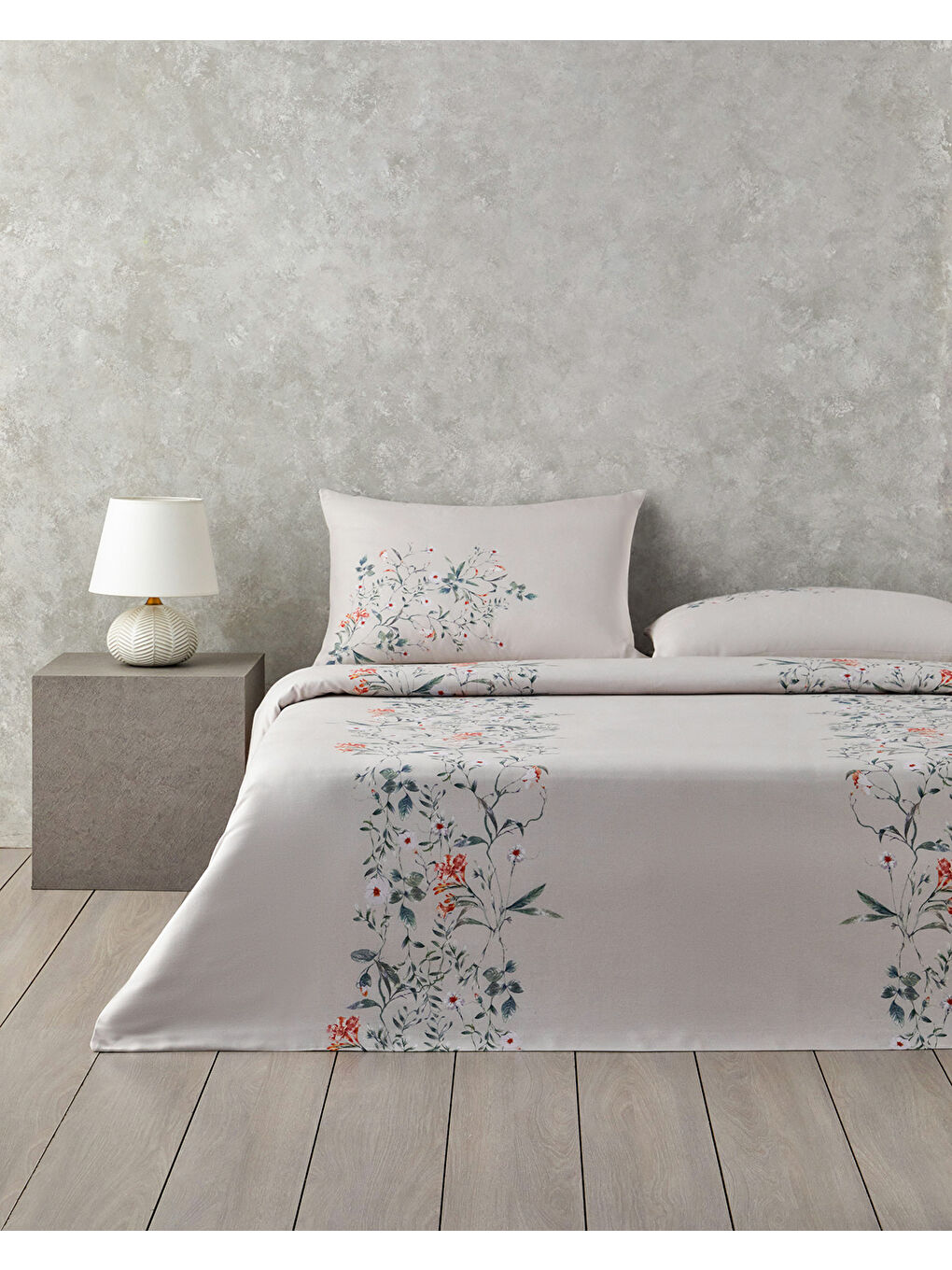 Turkuaz Harmony Garden Krep King Size Nevresim Takımı 240x220 cm Su Yeşili