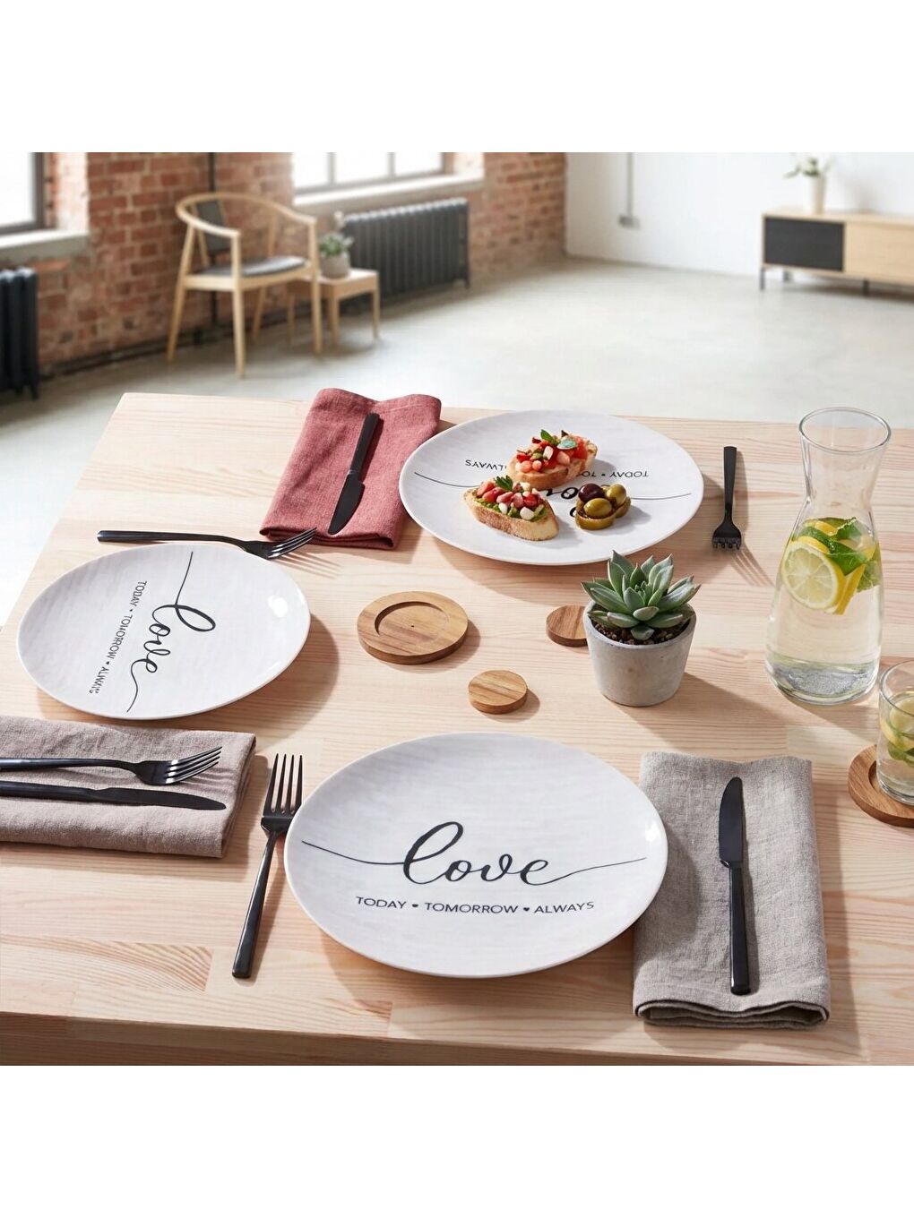 Ekru Camelia 4 Parça 25 Cm Servis Tabağı 25342-3