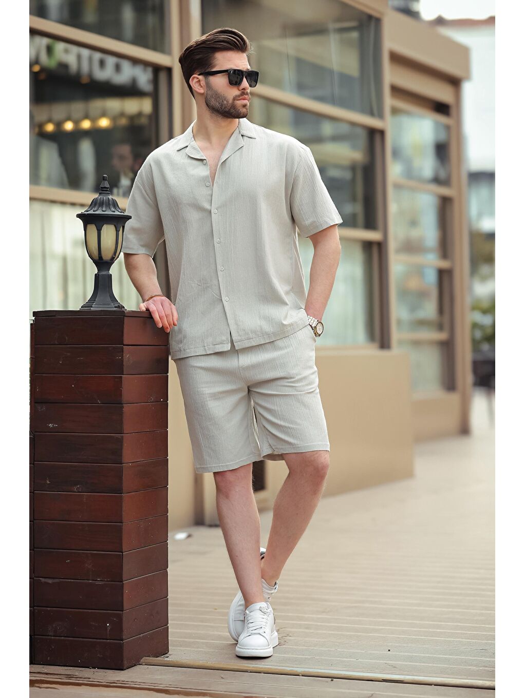 Mint Yeşili Basic Erkek Şort Takımı 6729