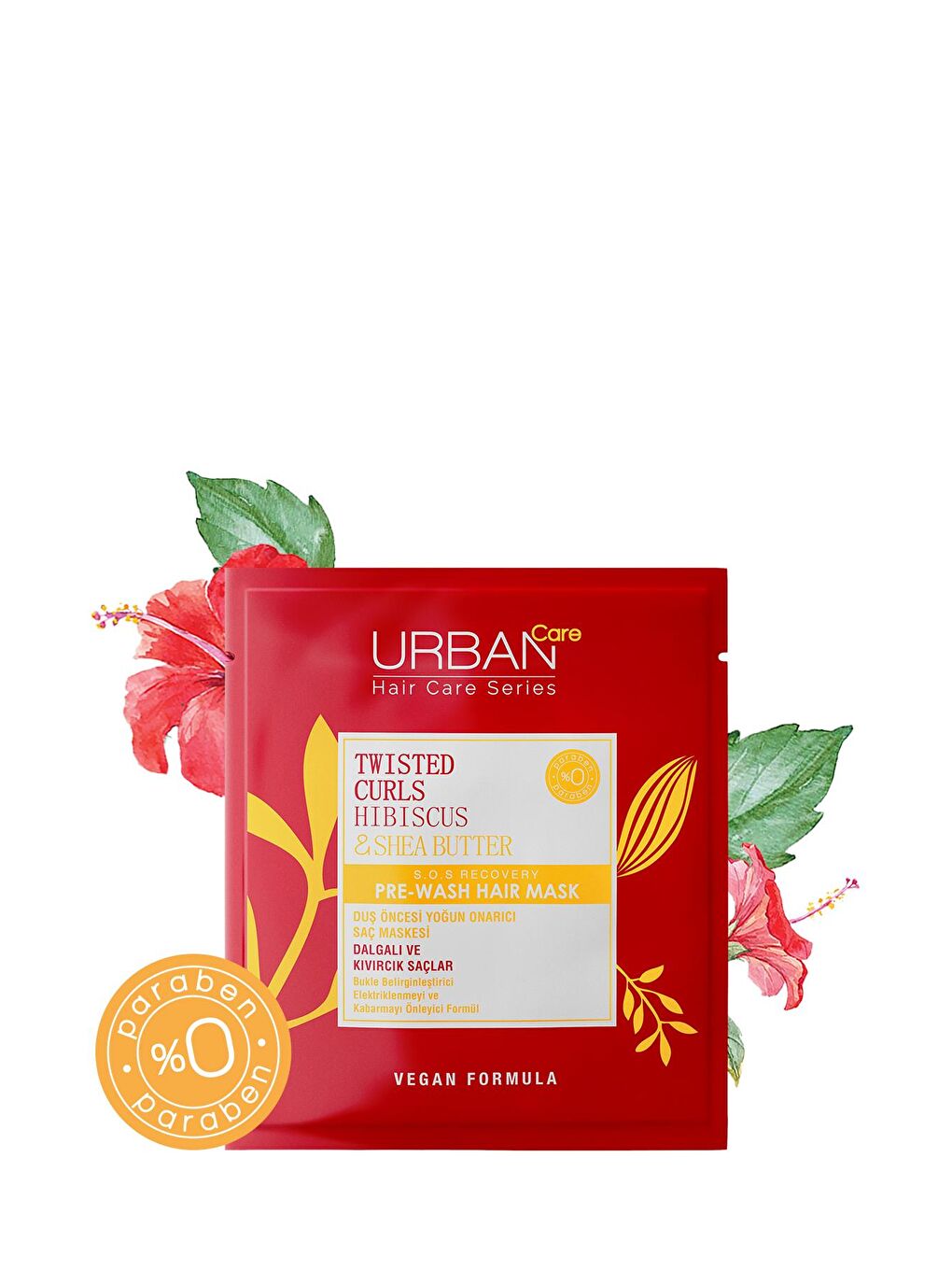 Hibiscus&Shea Butter Kıvırcık ve Dalgalı Saçlar Duş Öncesi Saç Bakım Maskesi 50ML-Vegan-2