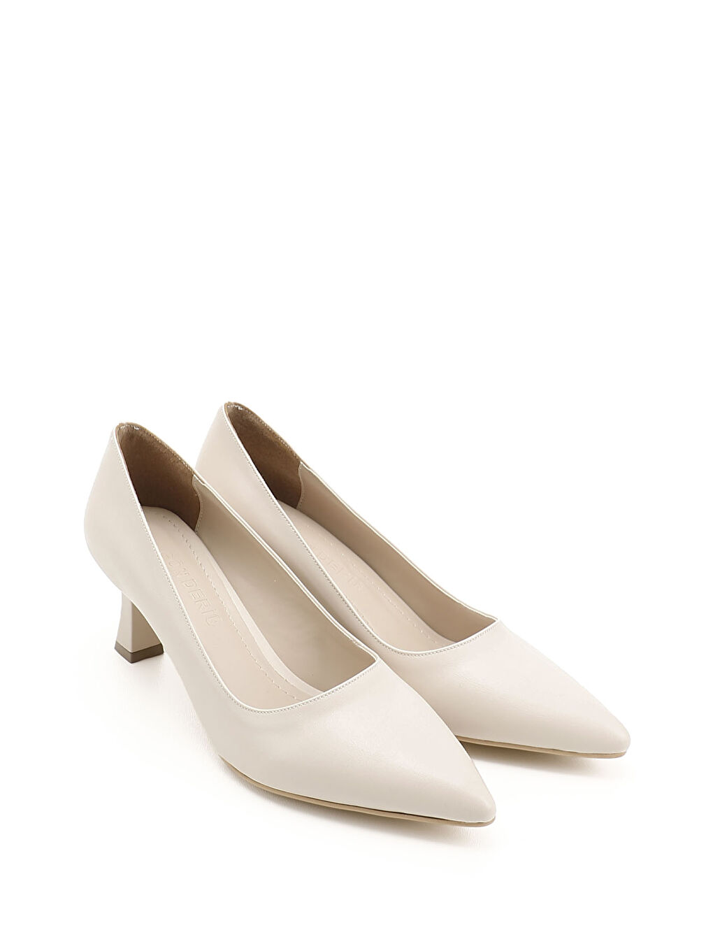 Bej Kadın TEN Sivri Burun Kadeh Ökçe Stiletto-1