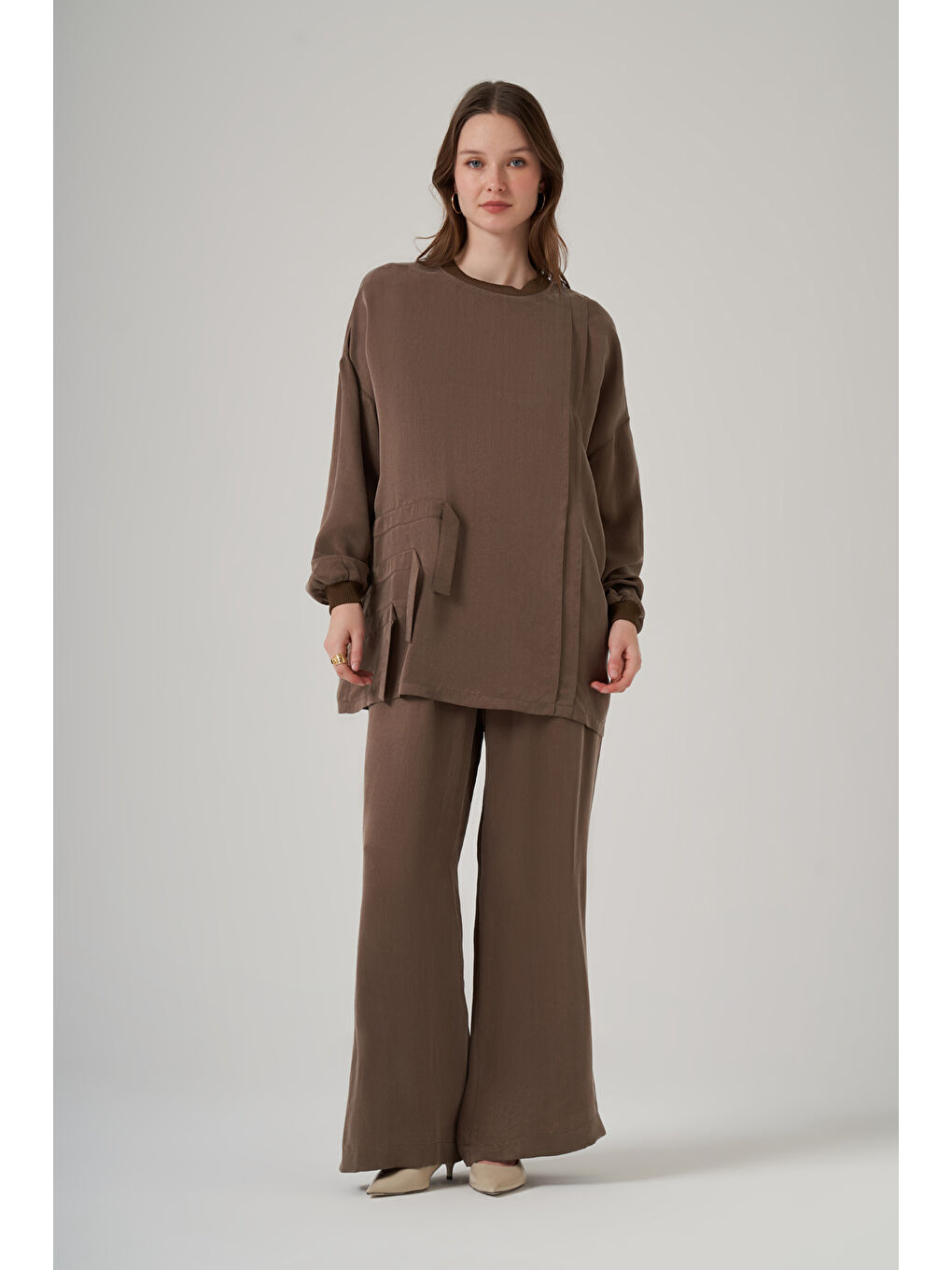 Bej Cupra Tunik Pantolonlu 1039 Vizon-3