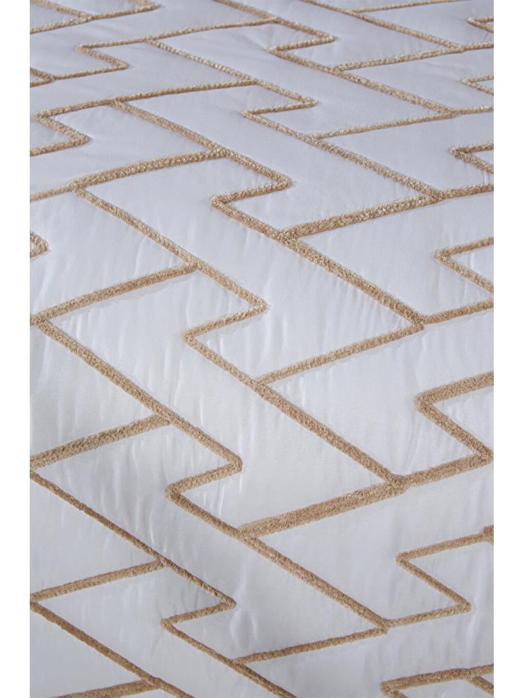 Karışık Maria Kapitoneli Tek Kişilik Yatak Örtüsü 180x240 Krem - Bej-1