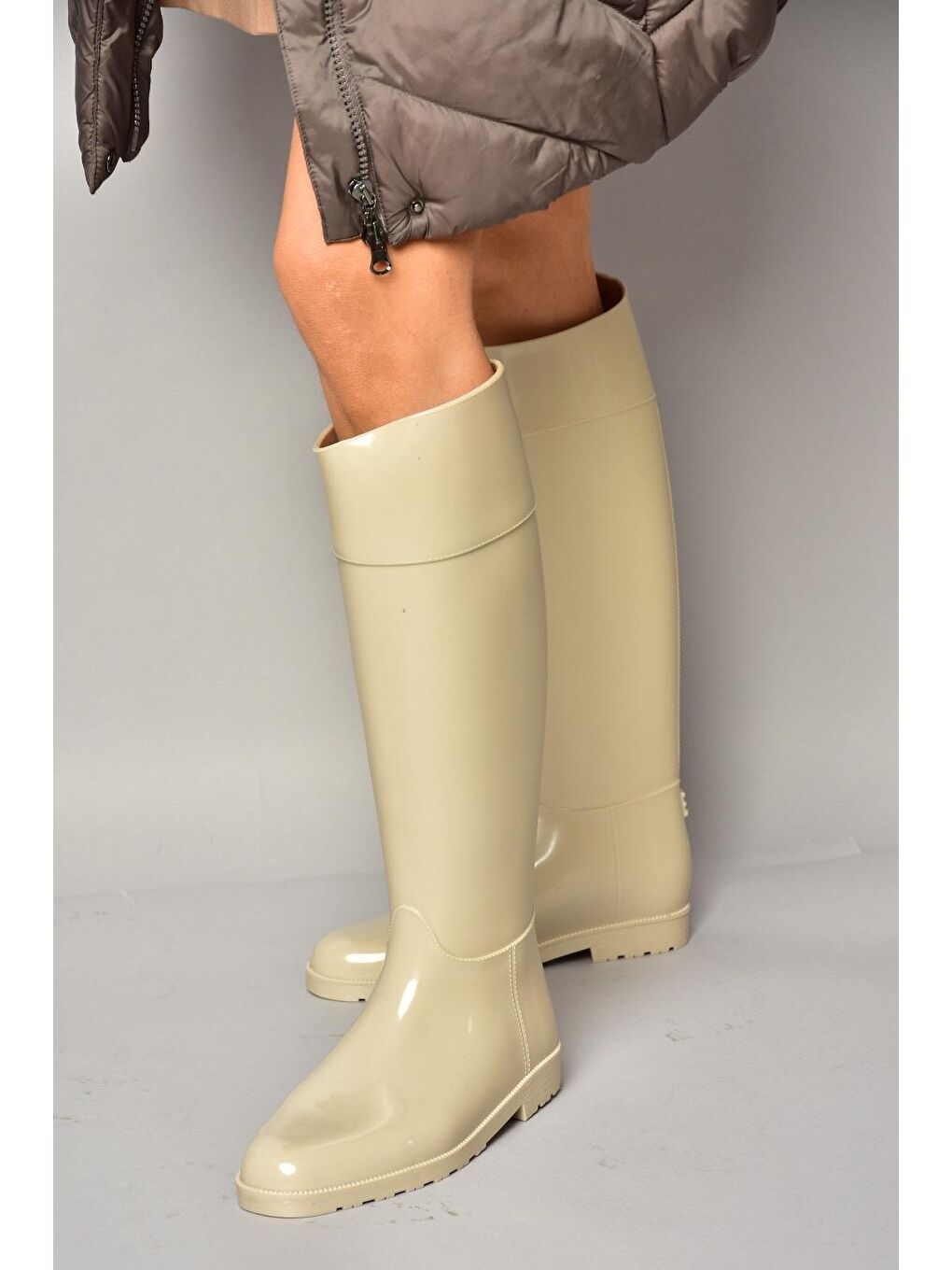 T858712109 Bej Kadın Çizme-3