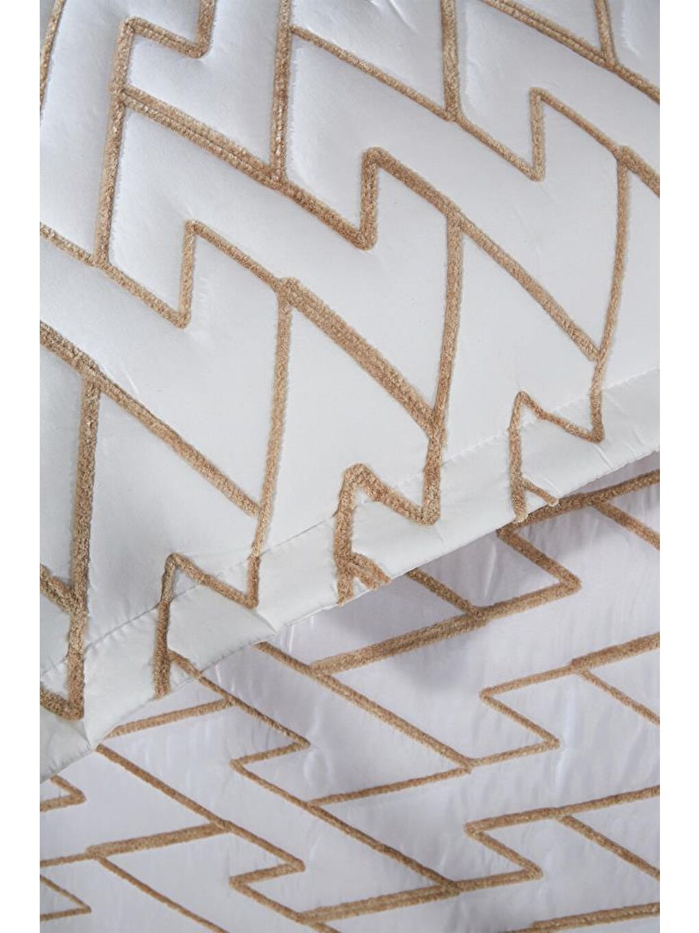 Karışık Maria Kapitoneli Tek Kişilik Yatak Örtüsü 180x240 Krem - Bej-2