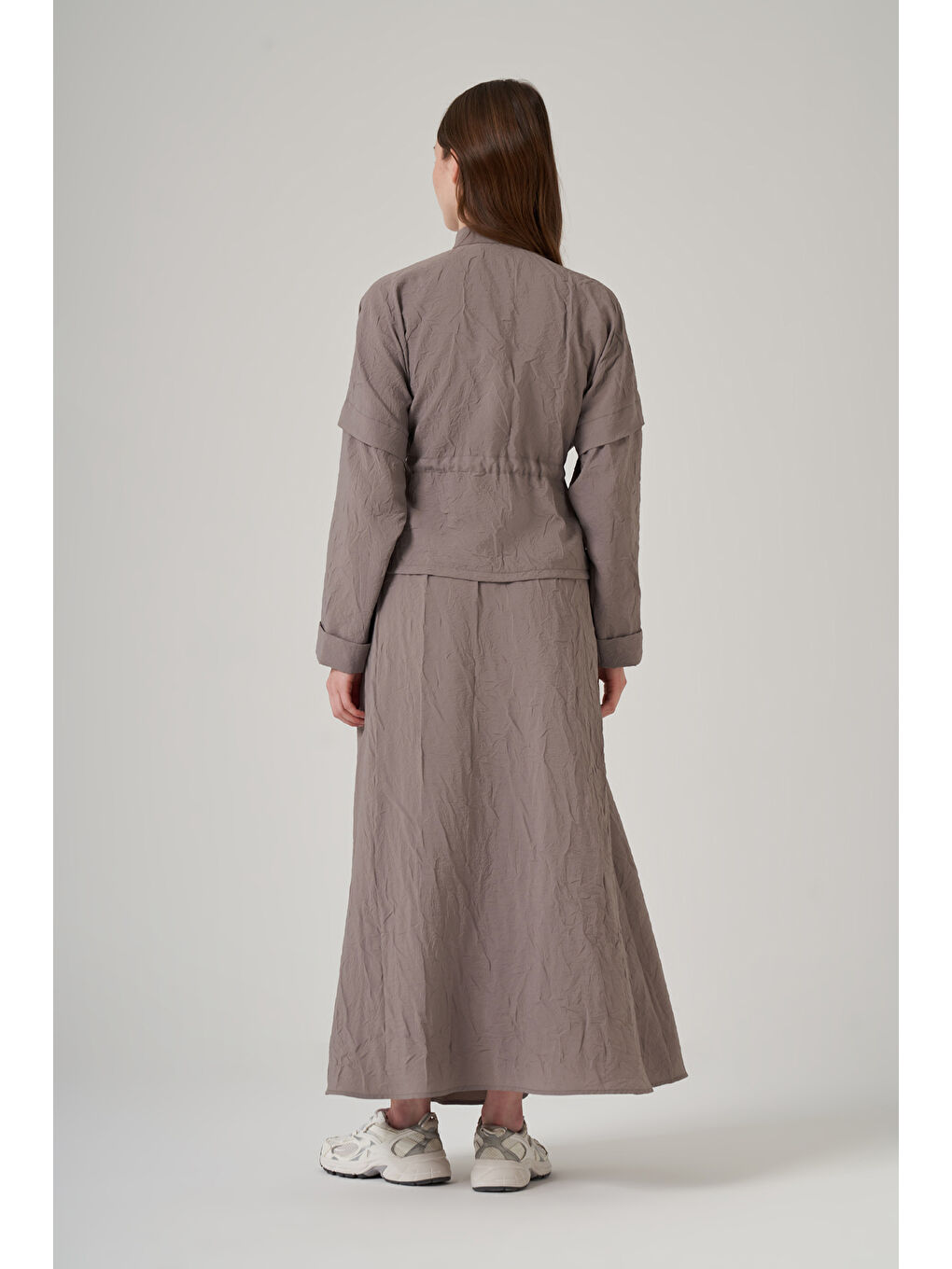 Kraş Kumaş Ceket Etek Takım 1090 Haki-3