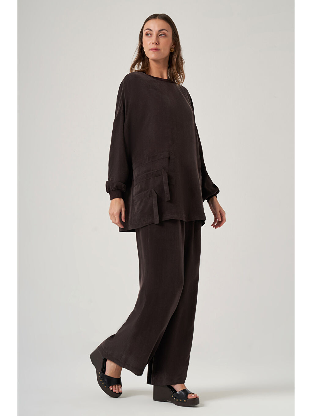 Cupra Tunik Pantolonlu 1039 Kahverengi