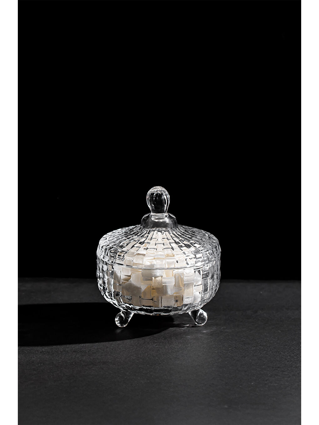 Renksiz Sd10-Fgy Ayaklı Kapaklı Cam Şekerlik Sunumluk 250cc-3