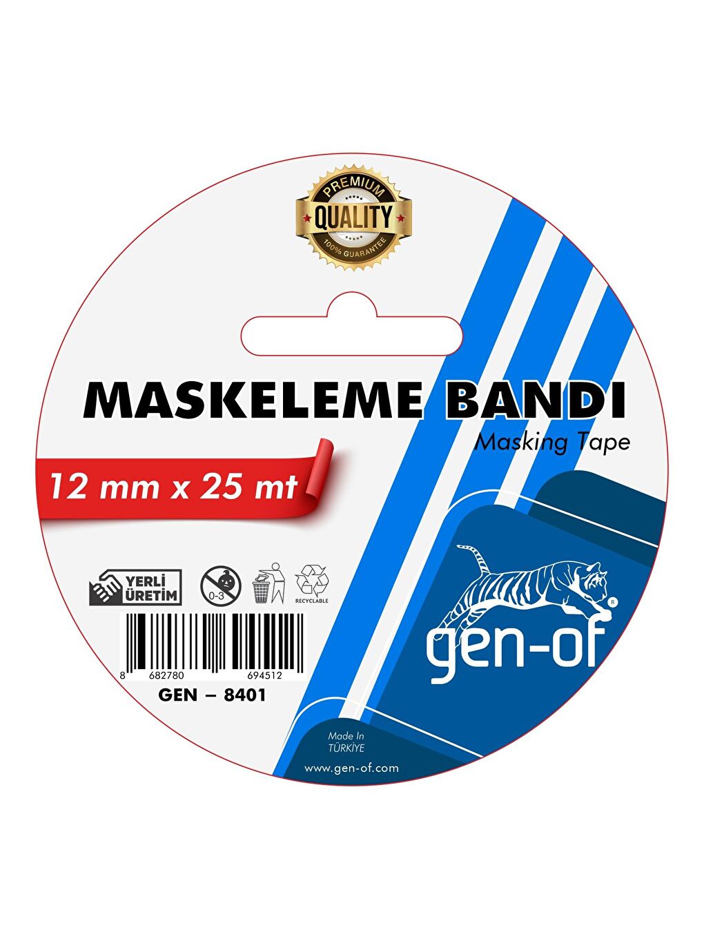 Maskeleme Bandı 12x25 m (GEN-8401)